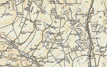 Old map of Egbury in 1897-1900