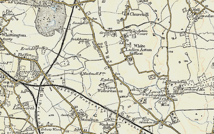 Old map of Egdon in 1899-1901