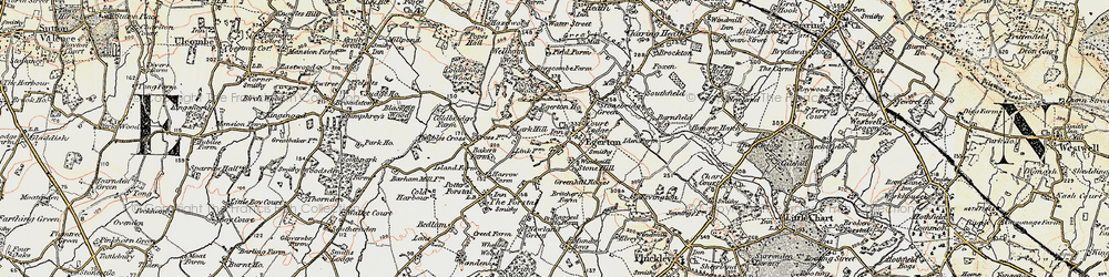 Old map of Egerton in 1897-1898