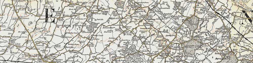 Old map of Egerton Forstal in 1897-1898