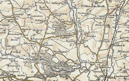 Old map of Eggbeare in 1900