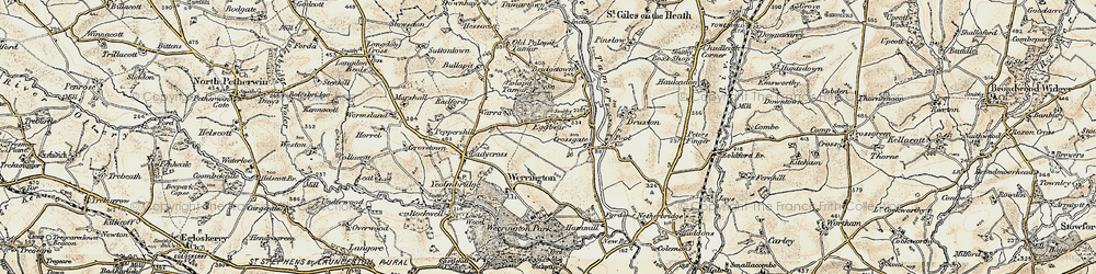 Old map of Eggbeare in 1900