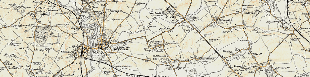 Old map of Eggington in 1898-1899
