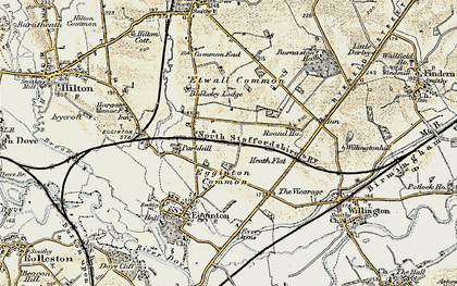 Old map of Egginton Common in 1902