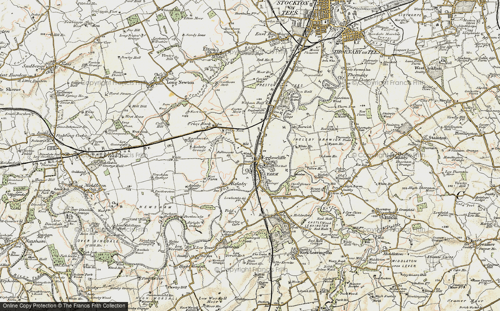 Old Map of Historic Map covering Allens West Sta in 1903-1904