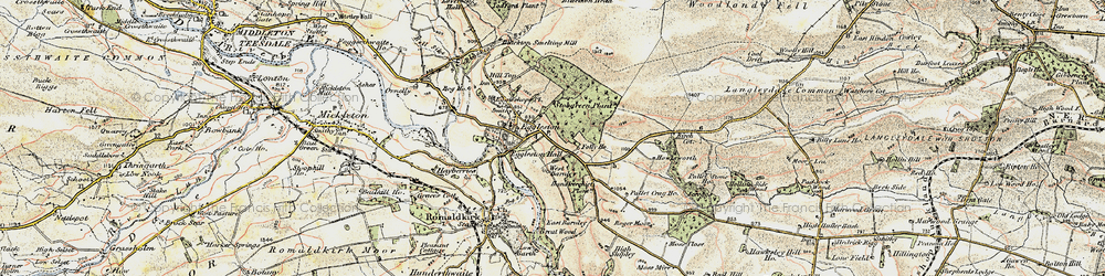 Old map of Eggleston in 1903-1904