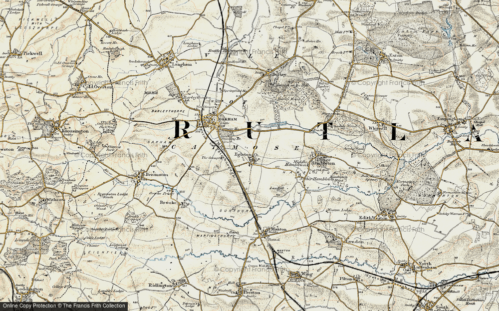 Old Map of Egleton, 1901-1903 in 1901-1903