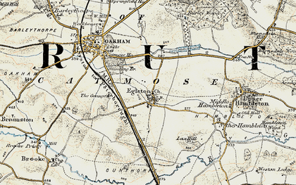 Old map of Egleton in 1901-1903