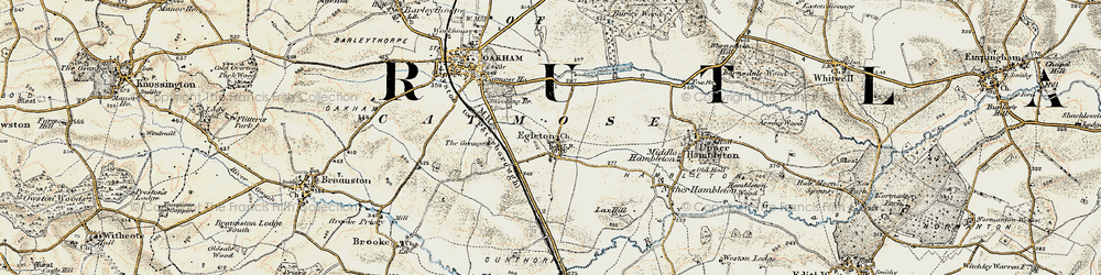 Old map of Egleton in 1901-1903