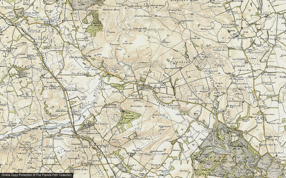 Old Map of Eglingham, 1901-1903 in 1901-1903