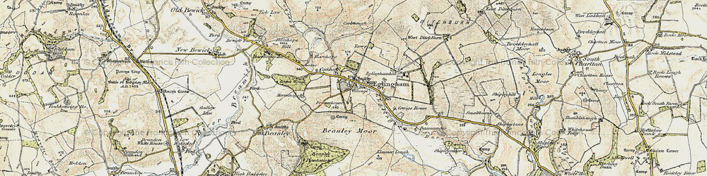 Old map of Eglingham in 1901-1903