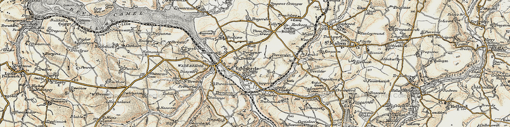 Old map of Egloshayle in 1900
