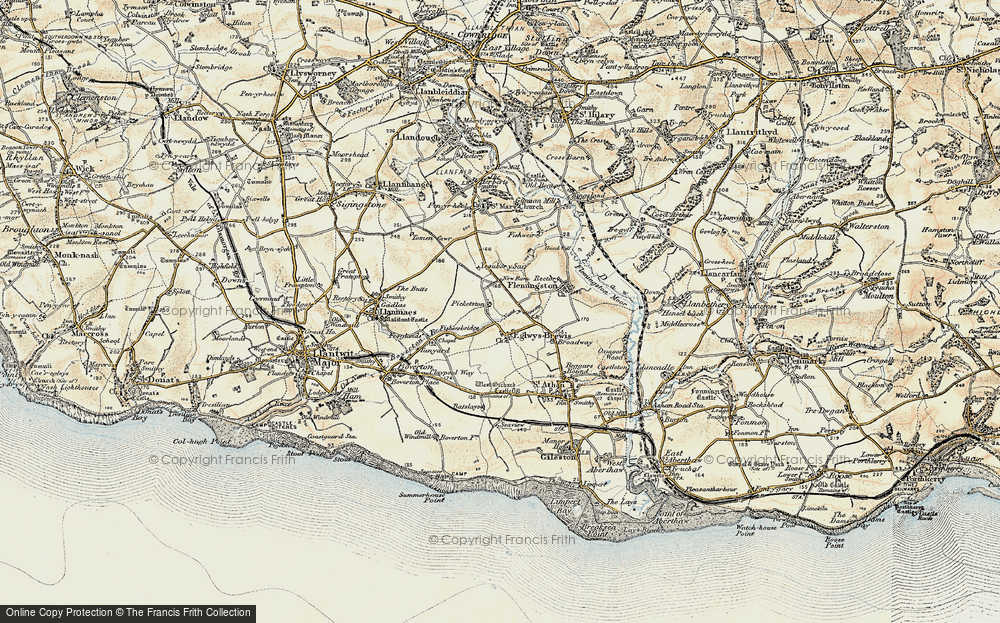 Old Map of Historic Map covering Picketston in 1899-1900