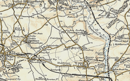 Old map of Picketston in 1899-1900