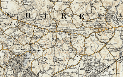 Old map of Eglwys Cross in 1902