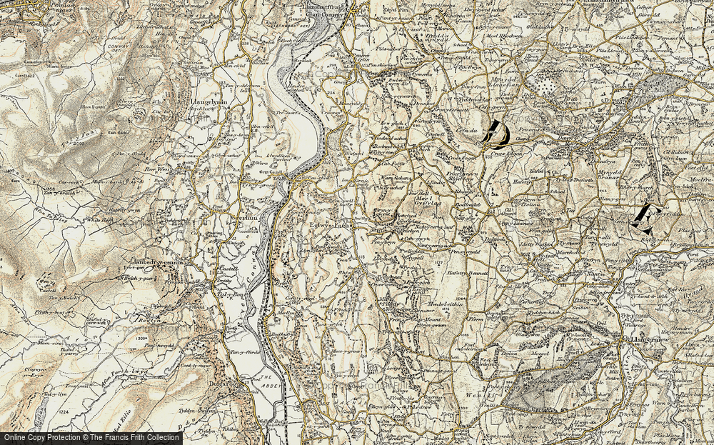 Old Map of Eglwysbach, 1902-1903 in 1902-1903