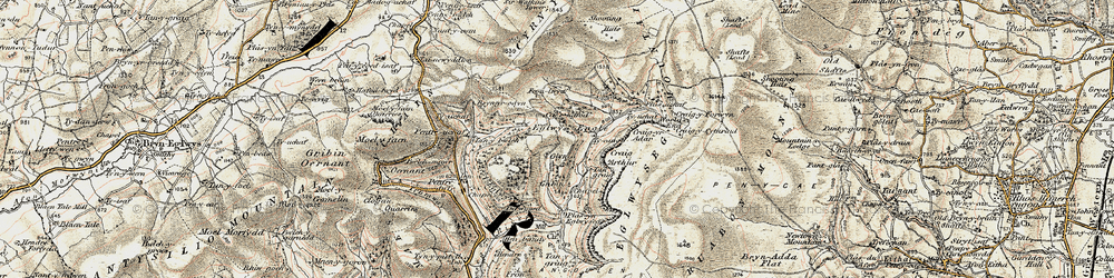 Old map of Eglwyseg in 1902-1903