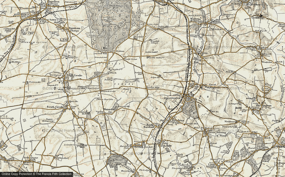 Old Map of Egmere, 1901-1902 in 1901-1902