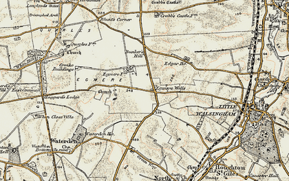 Old map of Egmere in 1901-1902