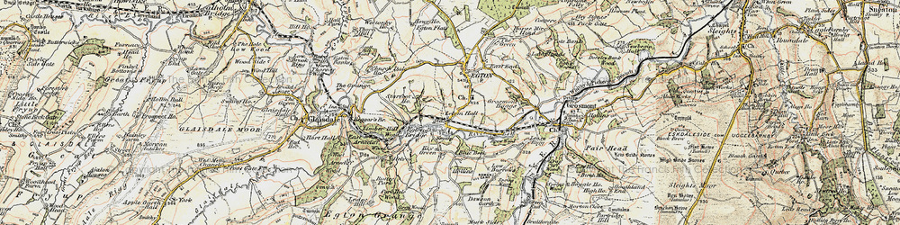 Old map of Egton Bridge in 1903-1904
