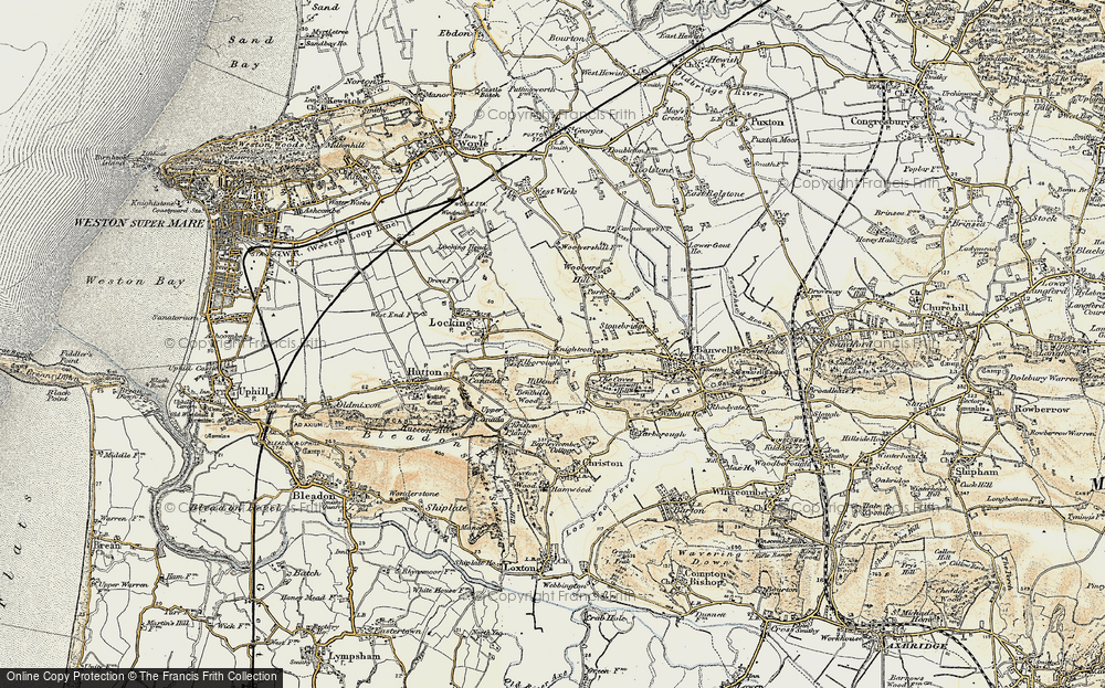 Old Map of Elborough, 1899-1900 in 1899-1900