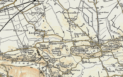 Old map of Elborough in 1899-1900