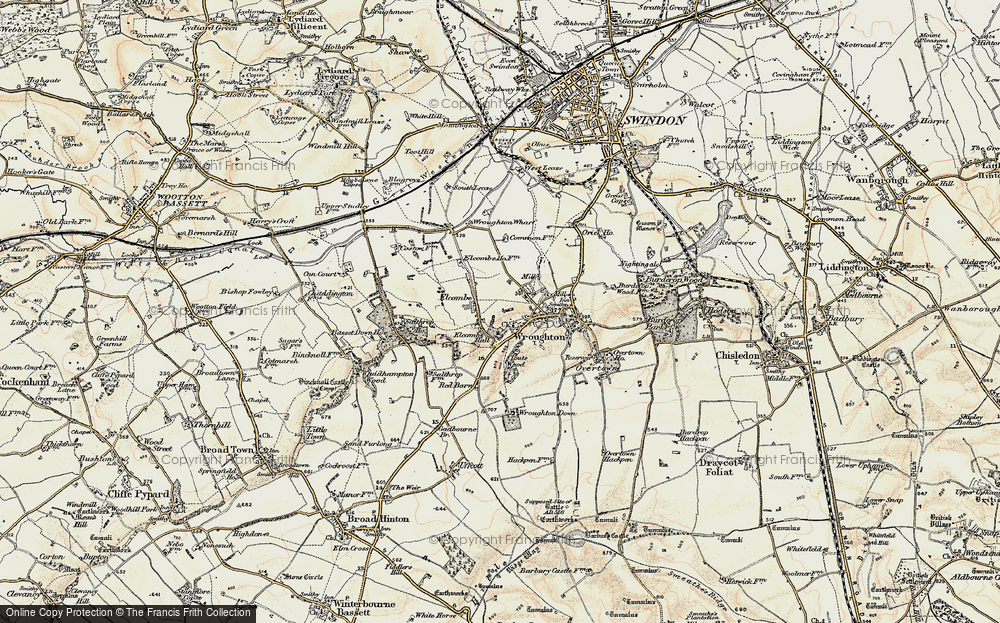 Old Map of Historic Map covering Salthrop Ho in 1897-1899