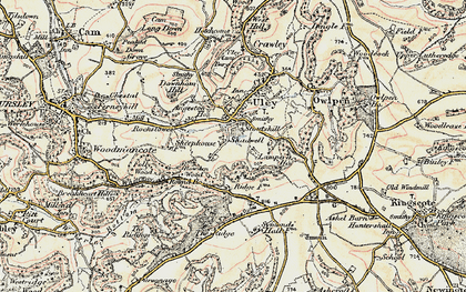 Old map of Elcombe in 1898-1900