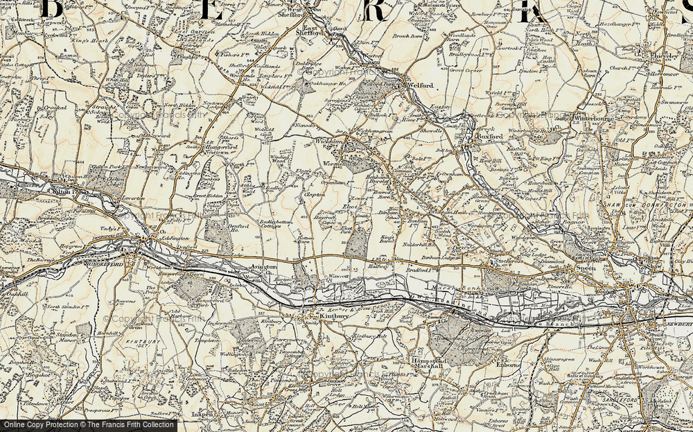 Old Map of Elcot, 1897-1900 in 1897-1900