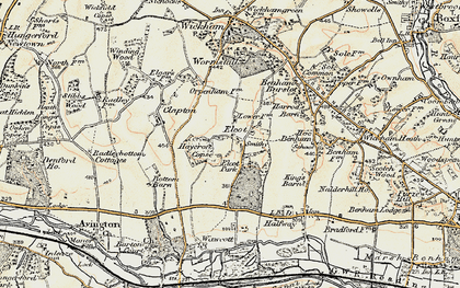 Old map of Elcot in 1897-1900