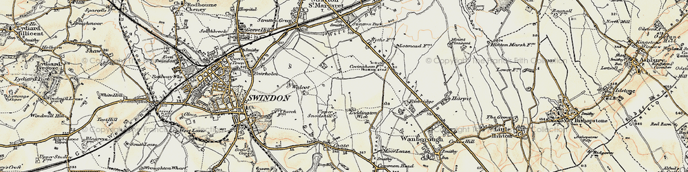 Old map of Eldene in 1897-1899