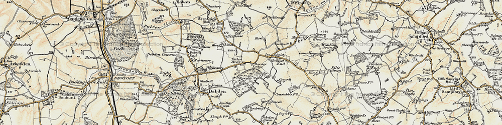 Old map of Elder Street in 1898-1901