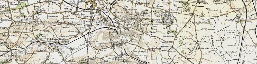 Old map of Eldon in 1903-1904