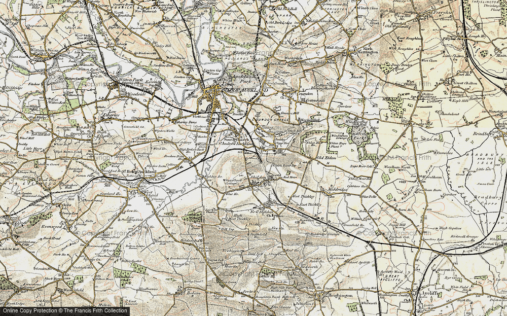 Old Map of Eldon Lane, 1903-1904 in 1903-1904