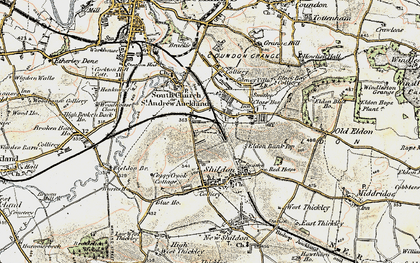Old map of Eldon Lane in 1903-1904