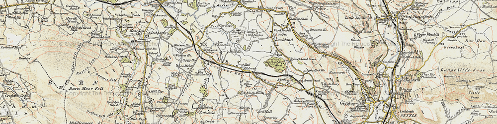 Old map of Accerhill Hall in 1903-1904