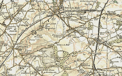 Old map of Elemore Vale in 1901-1904