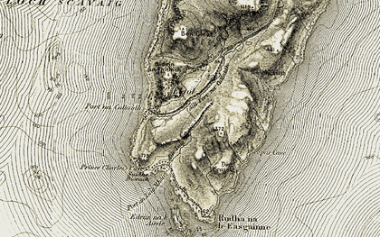 Old map of Elgol in 1906-1908
