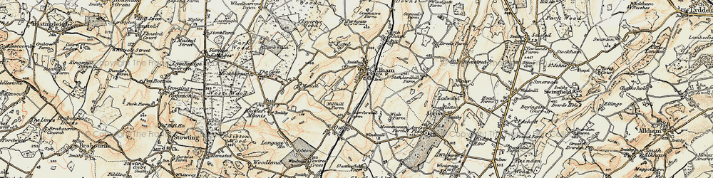 Old map of Elham in 1898-1899