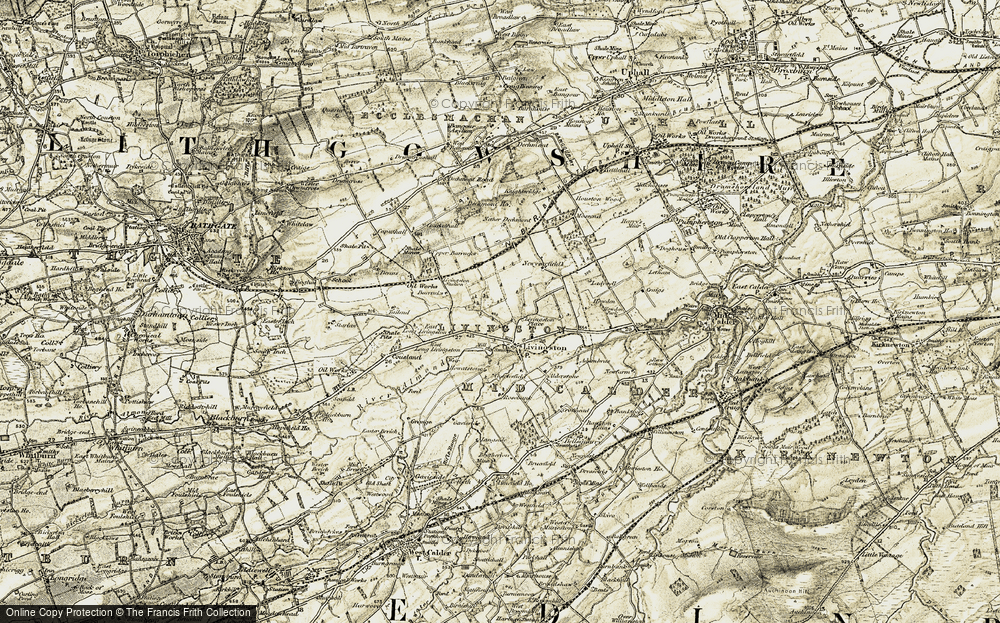 Old Map of Eliburn, 1904 in 1904