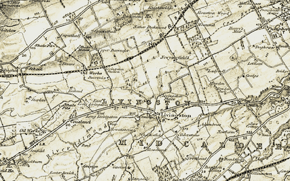 Old map of Eliburn in 1904