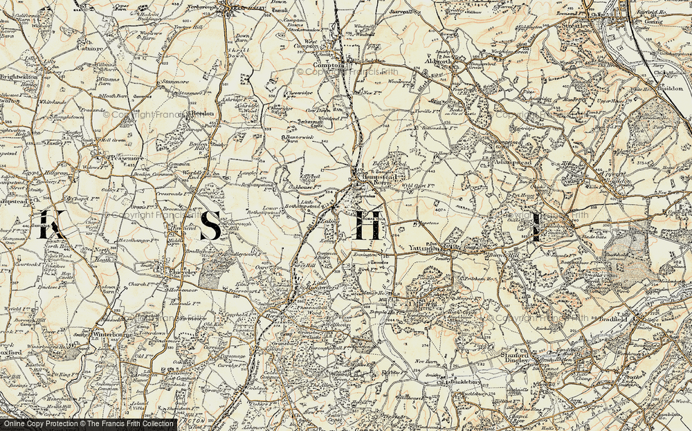 Old Map of Eling, 1897-1900 in 1897-1900