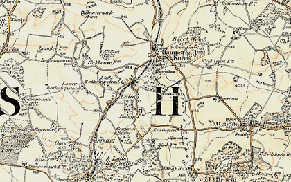 Old map of Eling in 1897-1900