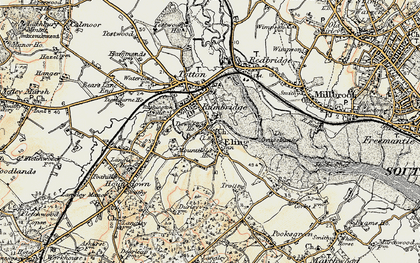 Old map of Eling in 1897-1909