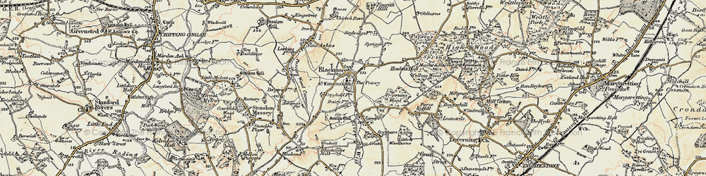 Old map of Elkins Green in 1898
