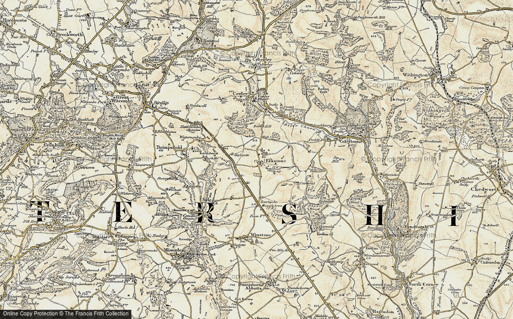 Old Map of Elkstone, 1898-1899 in 1898-1899