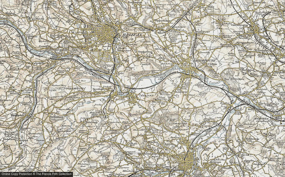 Old Map of Elland, 1903 in 1903