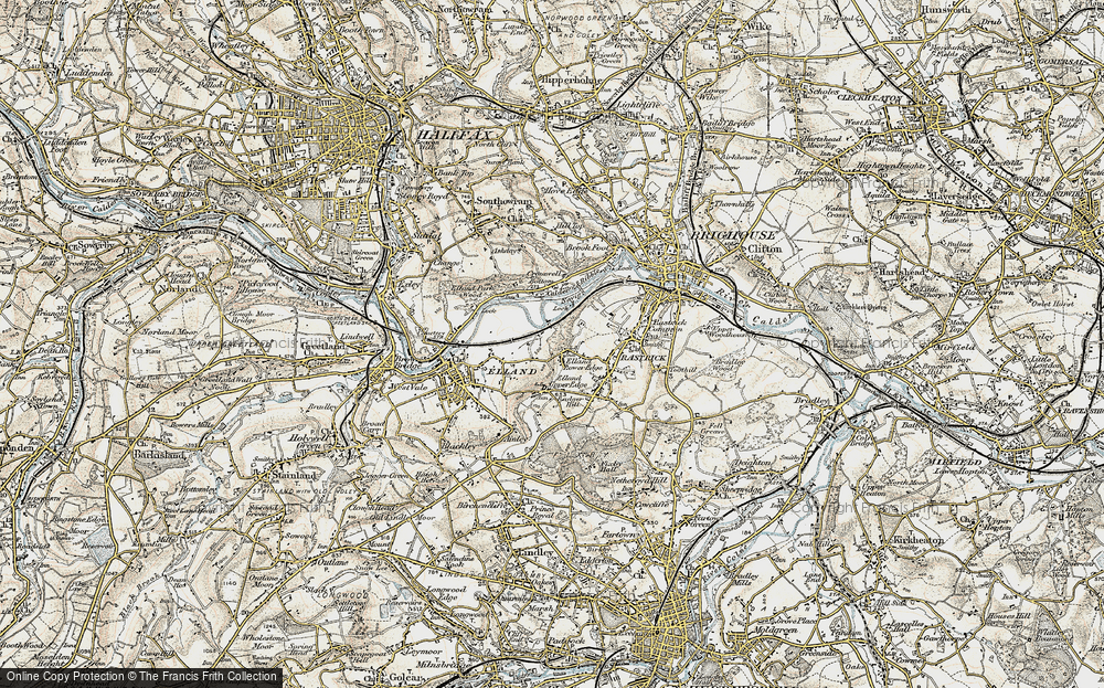 Old Map of Elland Lower Edge, 1903 in 1903