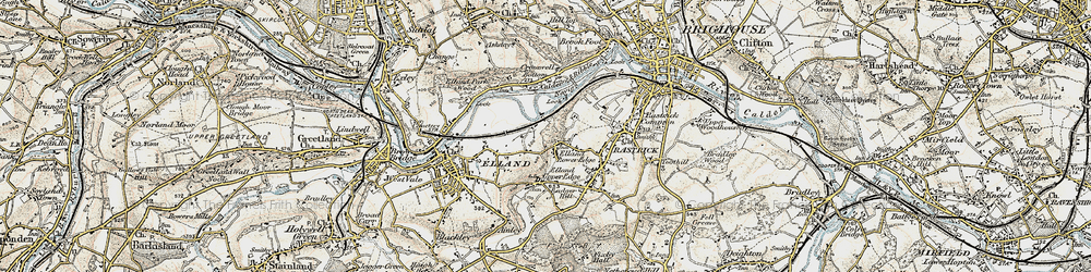 Old map of Elland Lower Edge in 1903