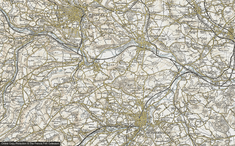 Old Map of Elland Upper Edge, 1903 in 1903
